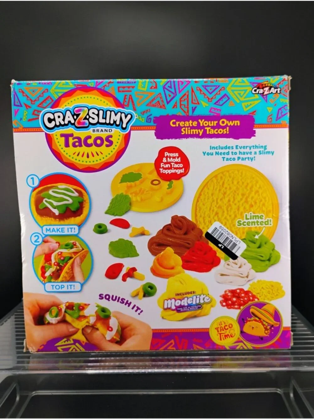 Cra-Z-Slimy Tacos Brand DIY Slime Kit For Kids Lime Scented